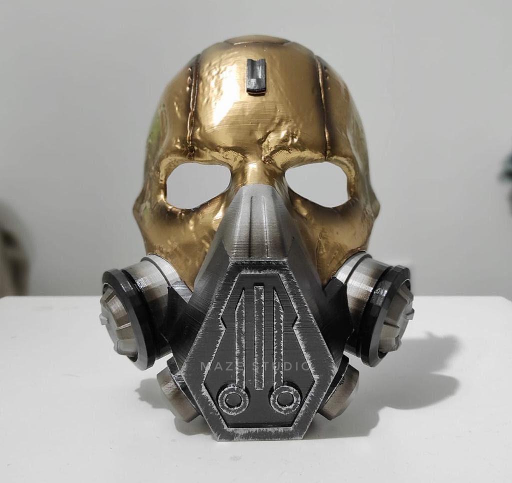 Apex Legends Caustic Mask Blackhearth Skin Apex Mask Etsy