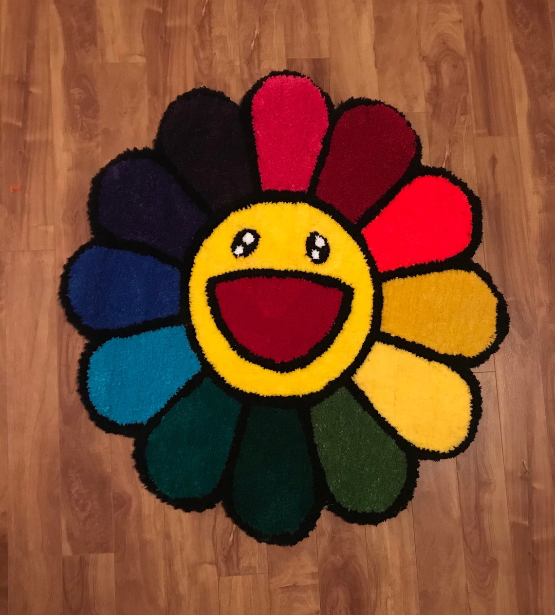 Murakami Flower Style Rug Etsy