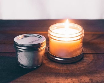 Blackberry Iris - Cleansing/Beeswax/Mason Jar Candle