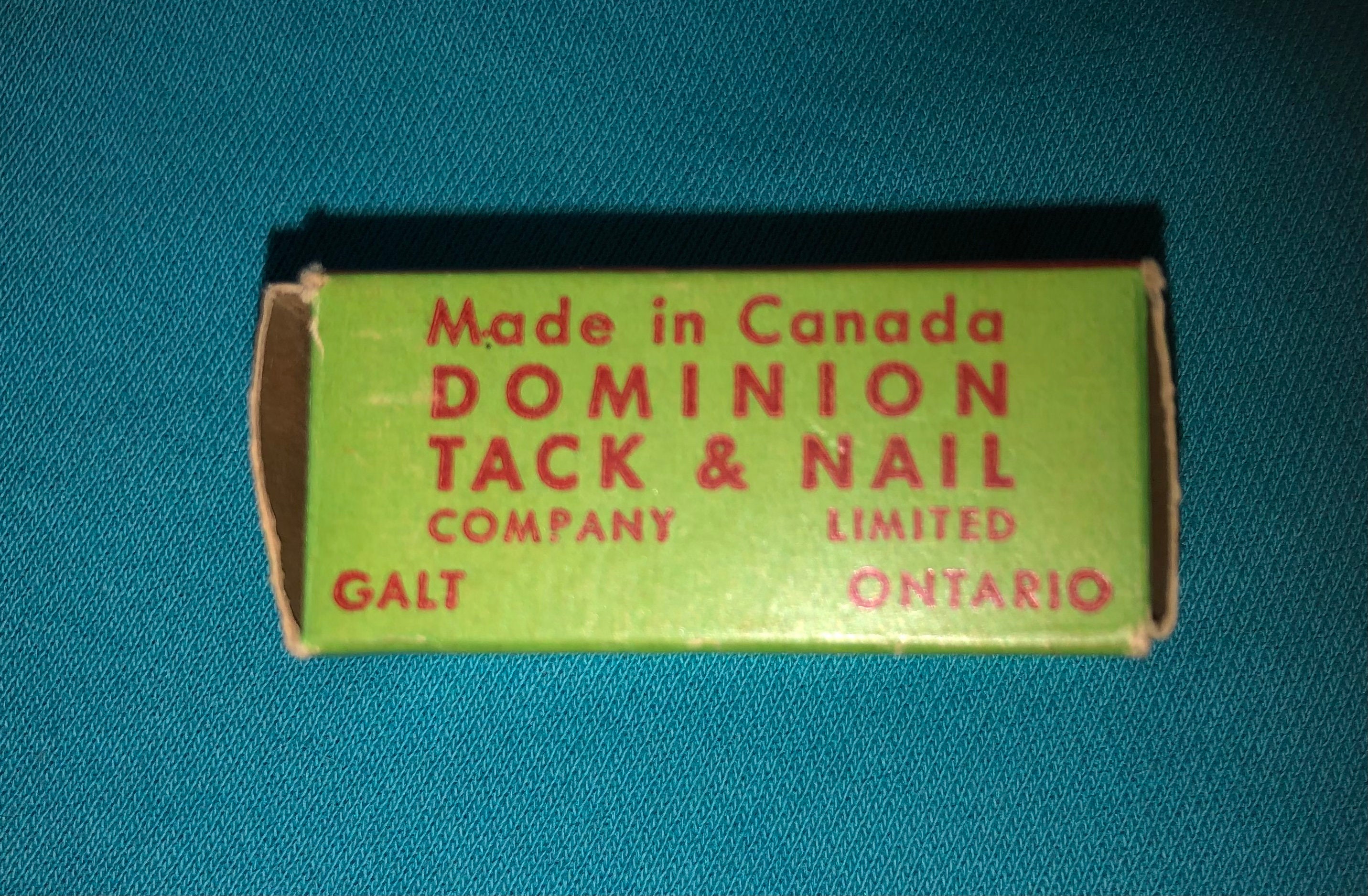 Blued Cut Tacks No. 6 1/2 Dominion Tack & Nail Company Ltd. Etsy