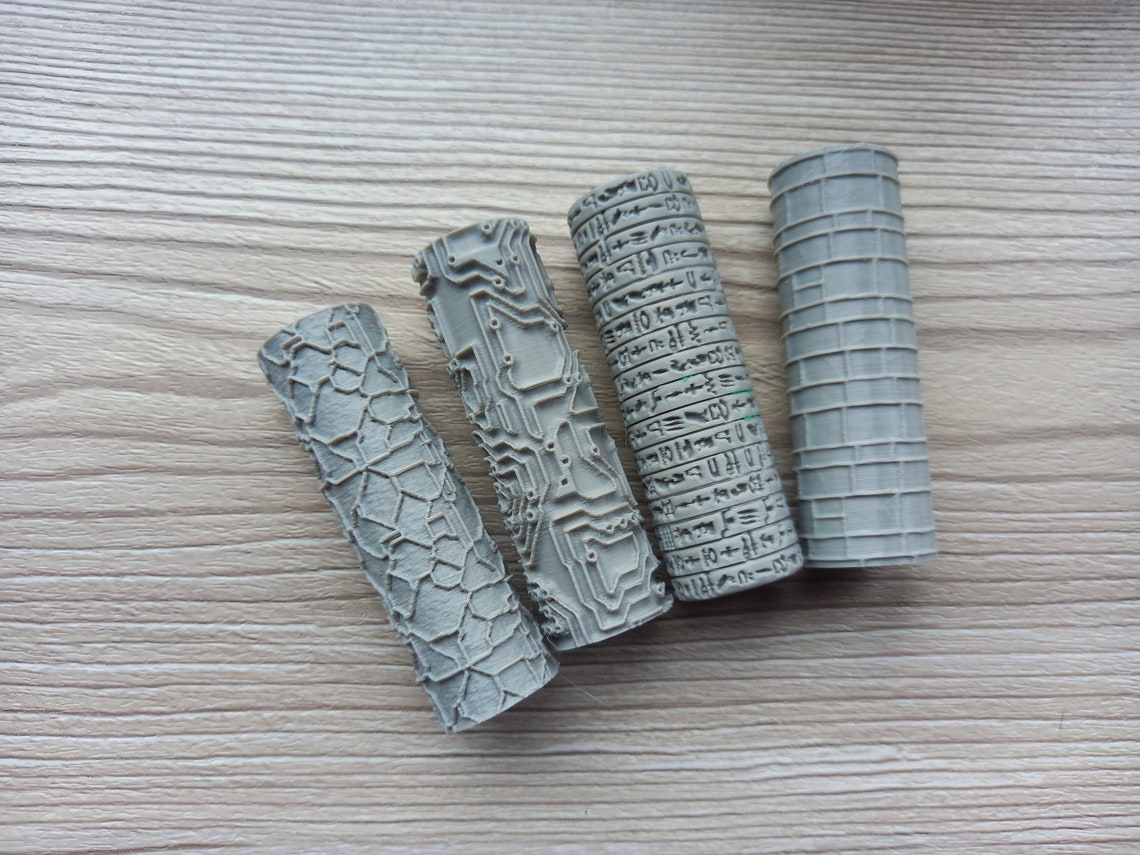 textured rolling pins for clay
