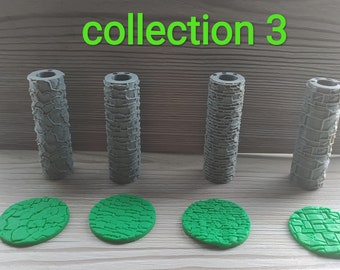 Textured Rolling Pins for bases and terrain -   -Foam and Clay  | Warhammer40k, DnD, [coll 3]