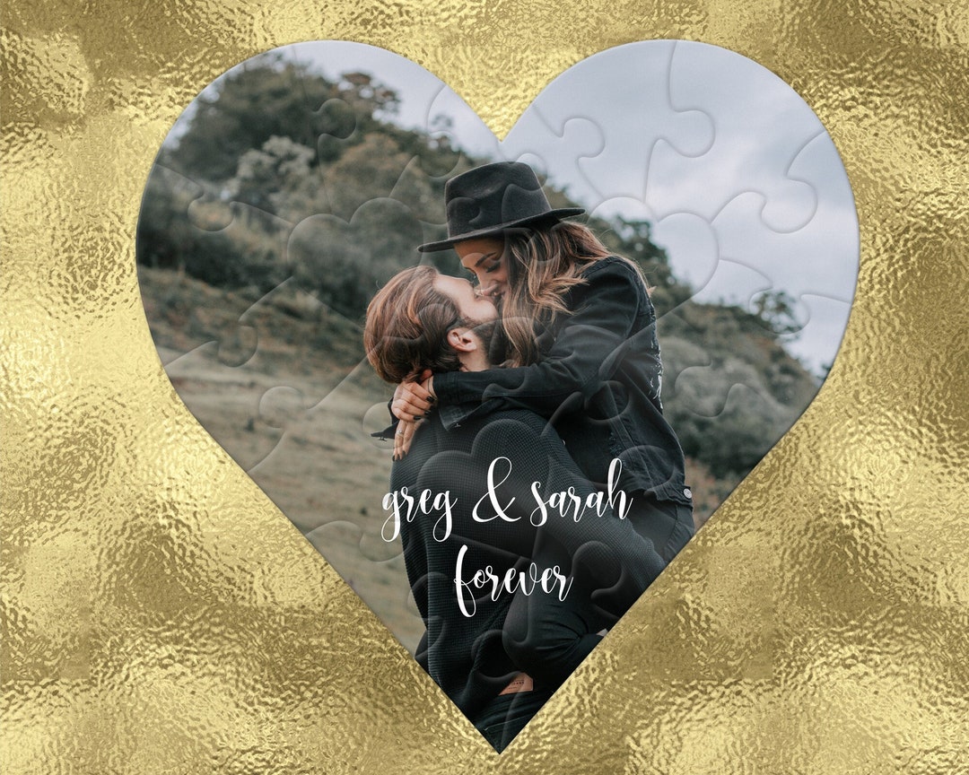 Other | Valentines Day Gift Heart Shaped Puzzle Custom Photo Puzzle 74 Pieces
