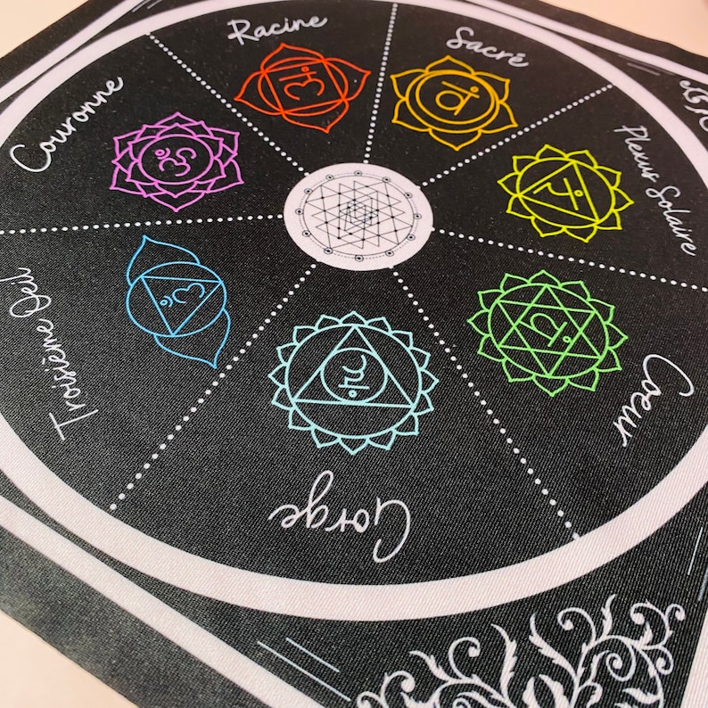 Chakras Pendulum Mat Runes Chakras Mat Divination Board - Etsy