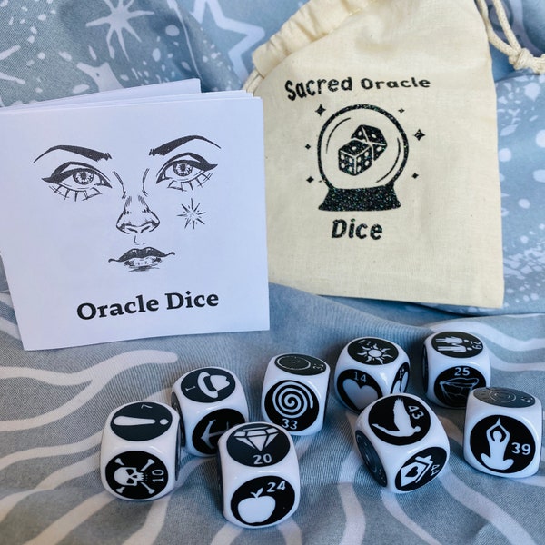 Oracle Dice - 8 Dice 48 Symbols - Oracle for Beginners - Divination tools - Simple Oracle