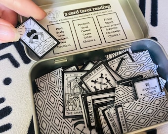 Mini Tarot Travel Kit | Pocket Tarot Deck  |  Mini Tarot Card Deck | Tiny Tarot | Mini Tarot Cards| Mini tarot tin | Mini tarot kit |