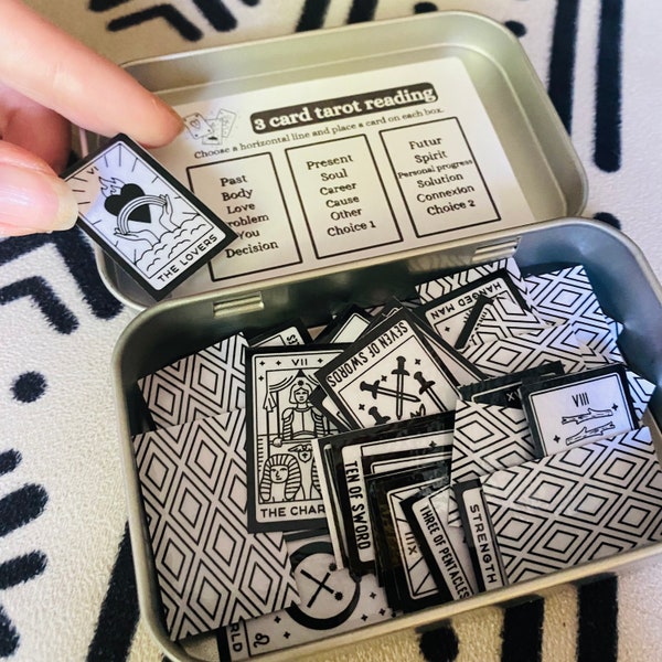 Mini Tarot Travel Kit | Pocket Tarot Deck  |  Mini Tarot Card Deck | Tiny Tarot | Mini Tarot Cards| Mini tarot tin | Mini tarot kit |