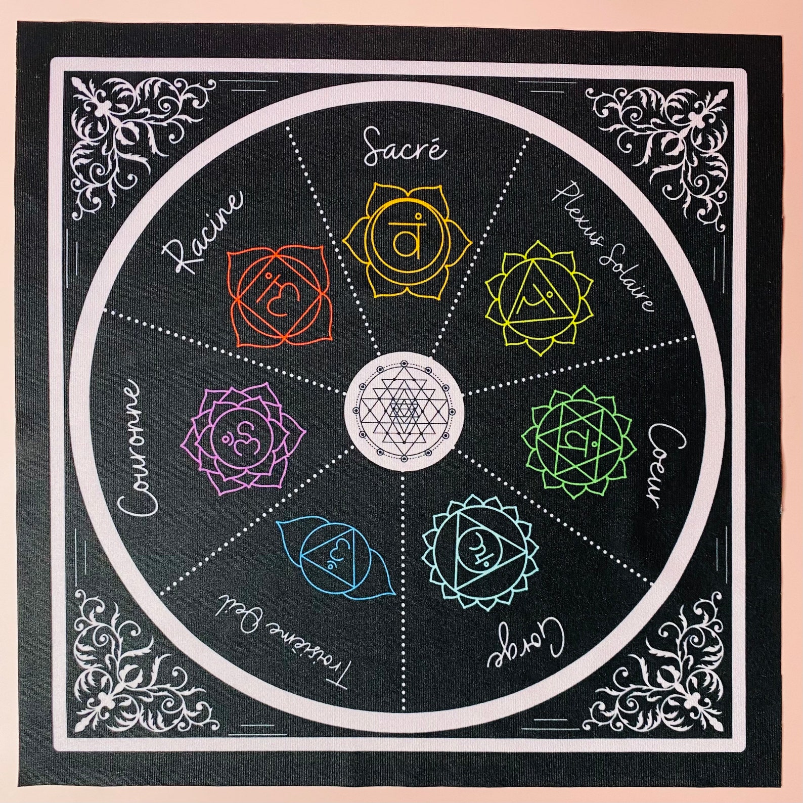 Chakras Pendulum Mat Runes Chakras Mat Divination Board - Etsy
