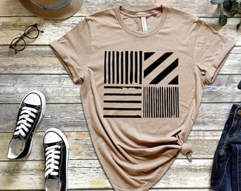 Abstract T-Shirt |  Geometric Shape Shirt | Minimalist T-Shirt Design | Abstract Art Shirt | Gift For Art Lover | Artist Gift