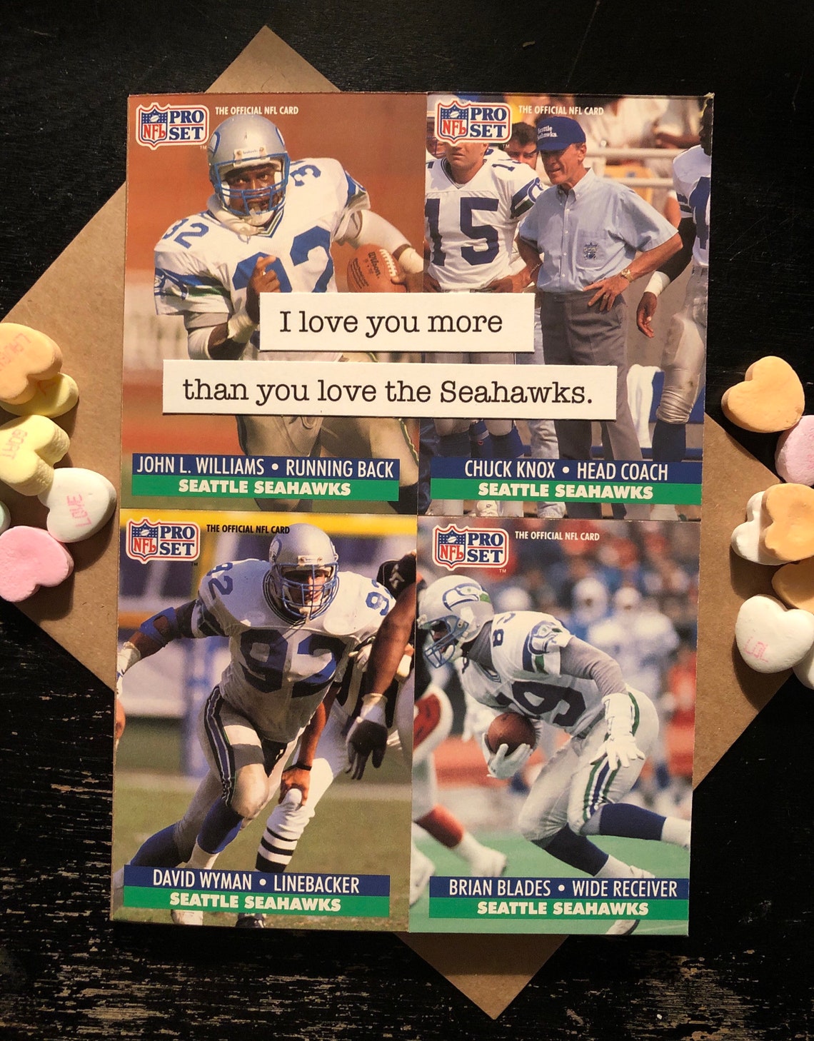 Seattle Seahawks Handmade Birthday Card I love you more | Etsy