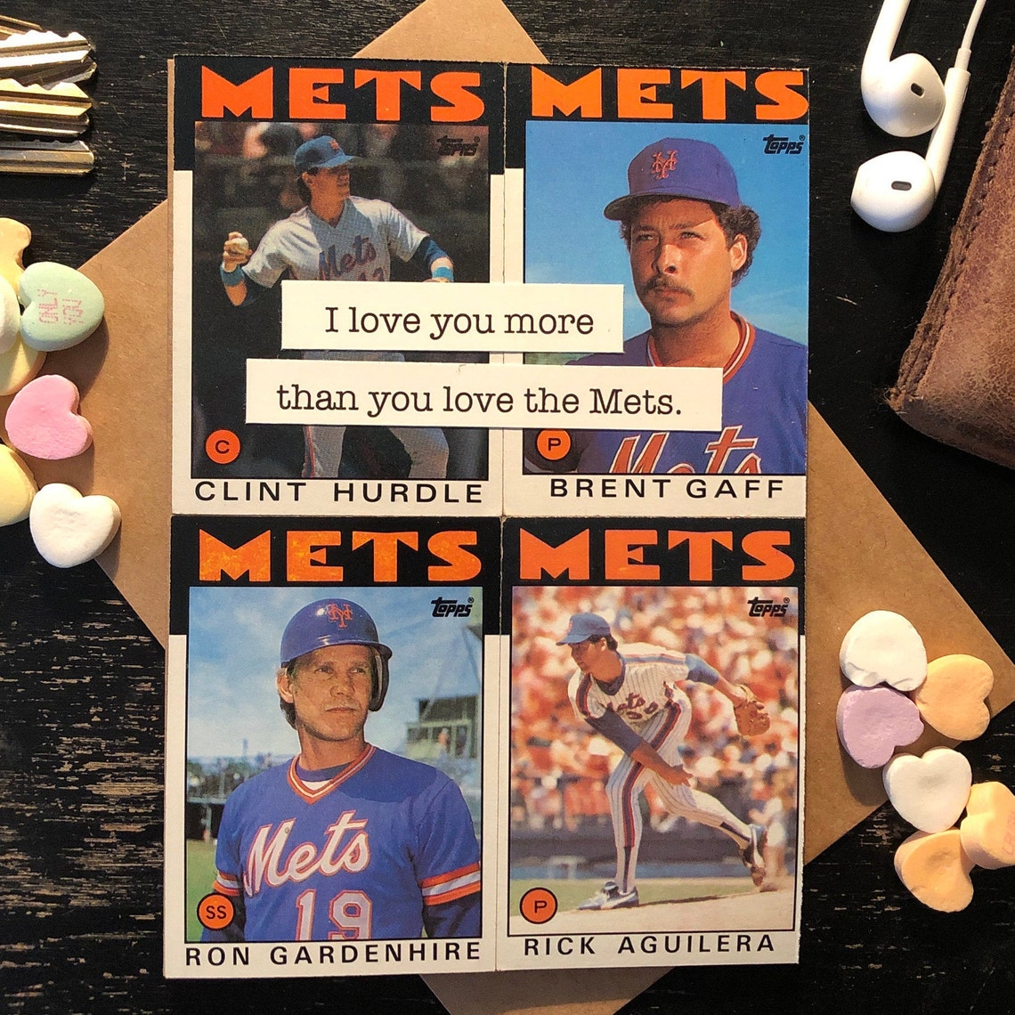 New York Mets Handmade Birthday Card I love you more than | Etsy