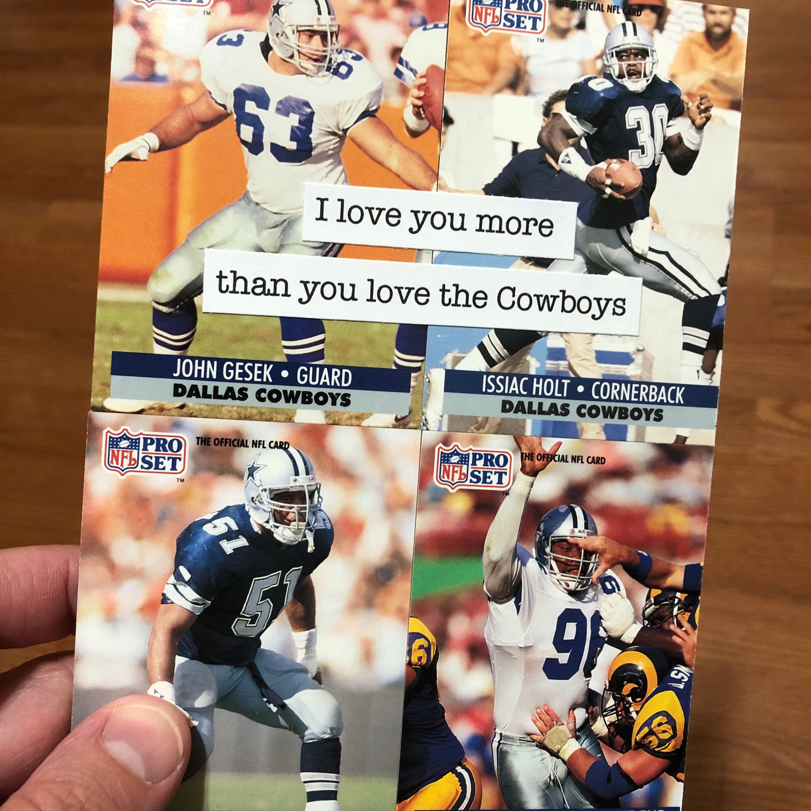 Dallas Cowboys Handmade Birthday Card I love you more than Etsy