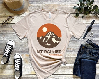 Mount Rainier Shirt | Mt Rainier T-Shirt | Retro Camping Shirt | Vintage Rainier Tee | Washington State Hiking Shirt | Daytime
