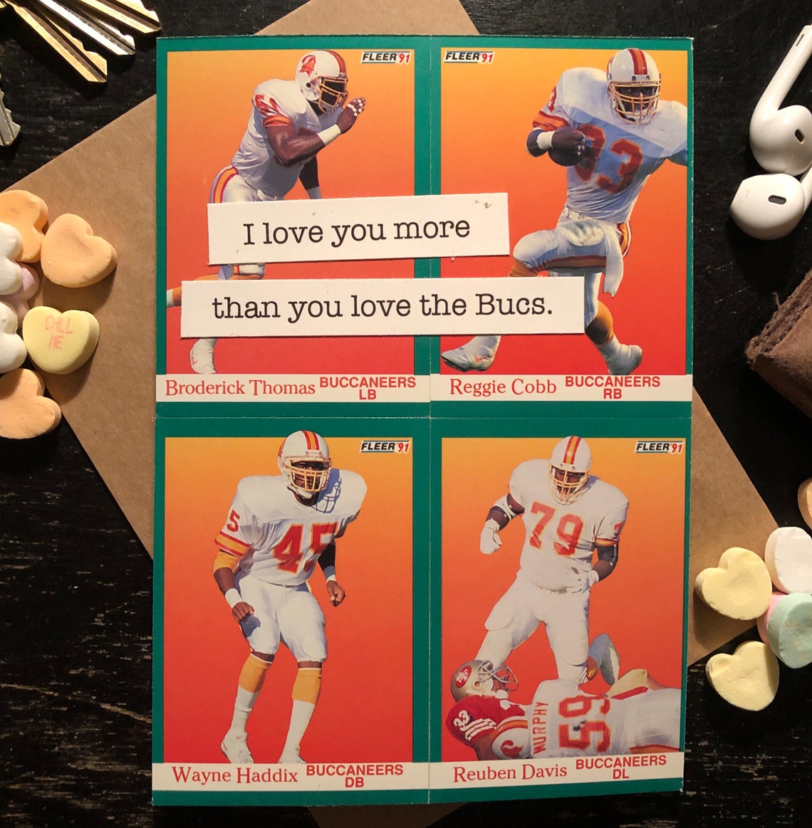 Kansas City Chiefs Handmade Birthday Card I love you more Etsy