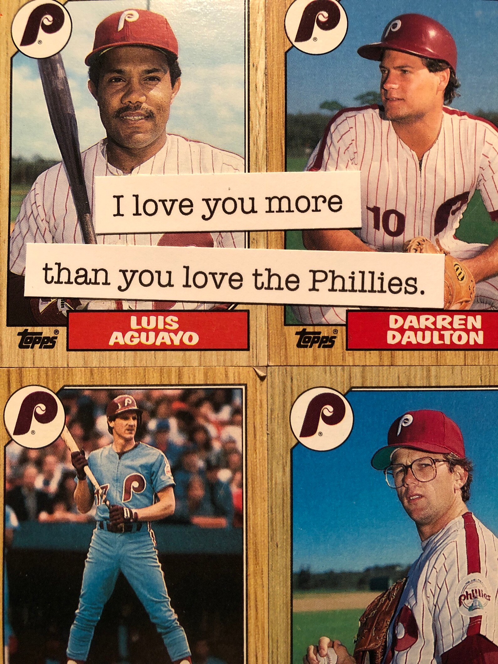 Philadelphia Phillies Card i Love You More Than You - Etsy New Zealand
