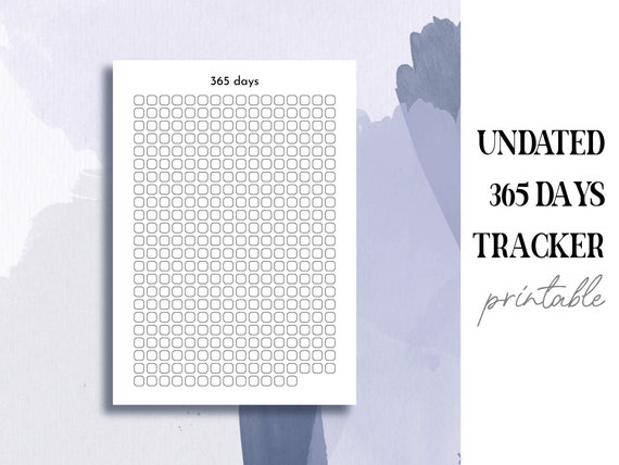 365 Days Tracker Yearly Habit Tracker Printable Planner | Etsy