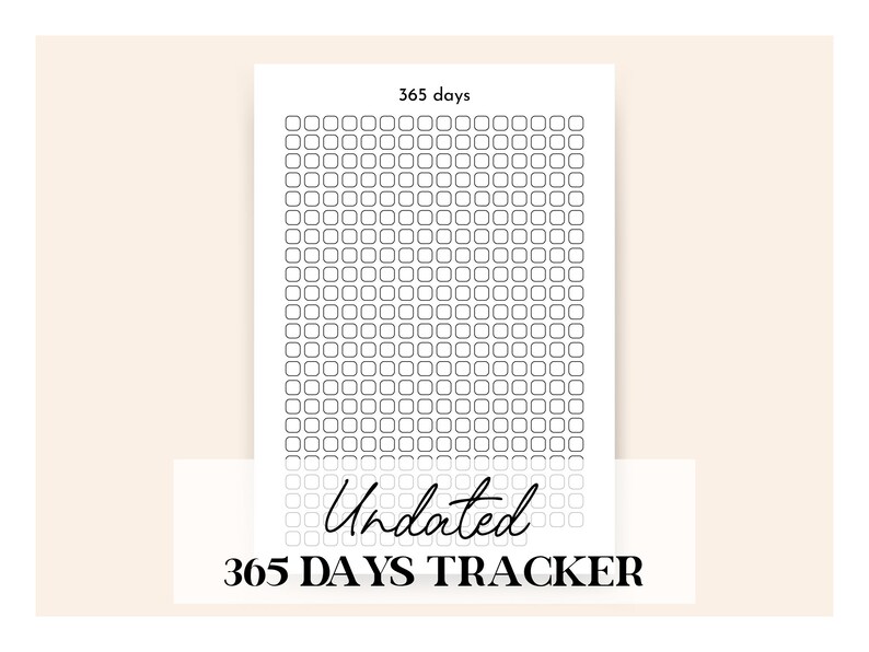 365 Days Tracker Yearly Habit Tracker Printable Planner | Etsy