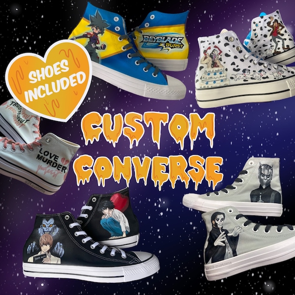 Custom Converse | Made To Order | Handmade Gift | Original Art | Personalized Gift | Custom Shoes