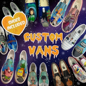Custom Vans | Made To Order | Handmade Gift | Original Art | Personalized Gift | Custom Shoes