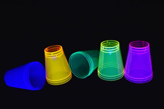 Directglow 2oz UV Blacklight Reactive Fluorescent Acrylic Paints (6 Color Neon Assortment)