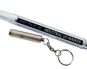 Opticz Blacklight Reactive Invisible Blue Ink All Purpose UV Marker with UV Light