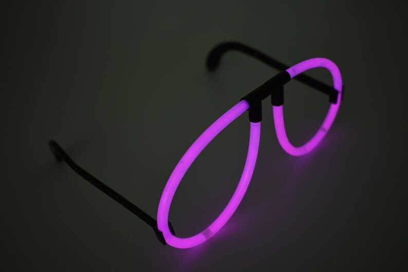 Pink Glow Stick Eyeglasses with Connectors Glow in The Dark Party Favors Neon Glow Party Eyewear