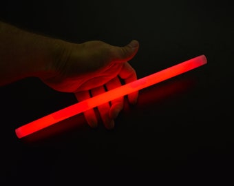 DirectGlow 12 inch Red Jumbo Glow Sticks Bulk Glow in the Dark for Glow Party Birthday Festivals Wedding Camping- 10 Count