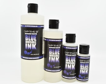 Opticz All Purpose Invisible Blue UV Blacklight Reactive Ink