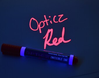 DirectGlow Extra Large Invisible Red UV Blacklight Reactive Ink Marker Pen