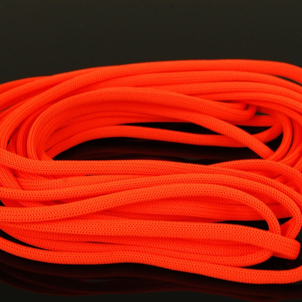 Orange Gloline Blacklight Reactive Luminescent Decorative Braided UV Rope Fluorescent Party Supply