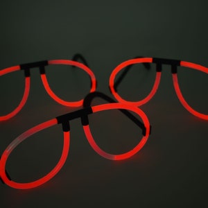 Red Glow Stick Eyeglasses with Connectors Glow in The Dark Party Favors Neon Glow Party Eyewear