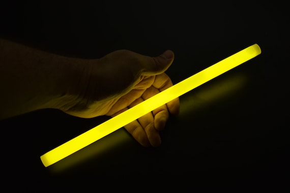 Directglow 12 Inch Yellow Jumbo Glow Sticks Bulk Glow in the Dark for Glow  Party Birthday Festivals Wedding Camping 10 Count 