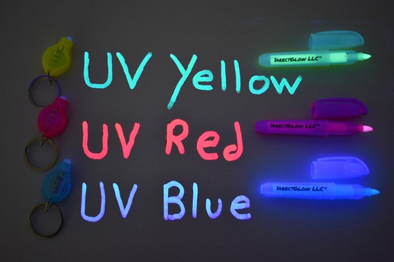  Opticz UV Blacklight Reactive Large Tip Invisible Ink Marker,  Red : Office Products