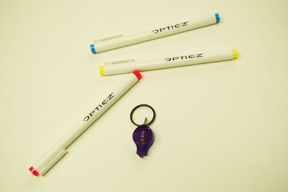  DirectGlow Set of 3 Invisible UV Blacklight Ink Marker Blue  Red Yellow : Permanent Markers : Office Products