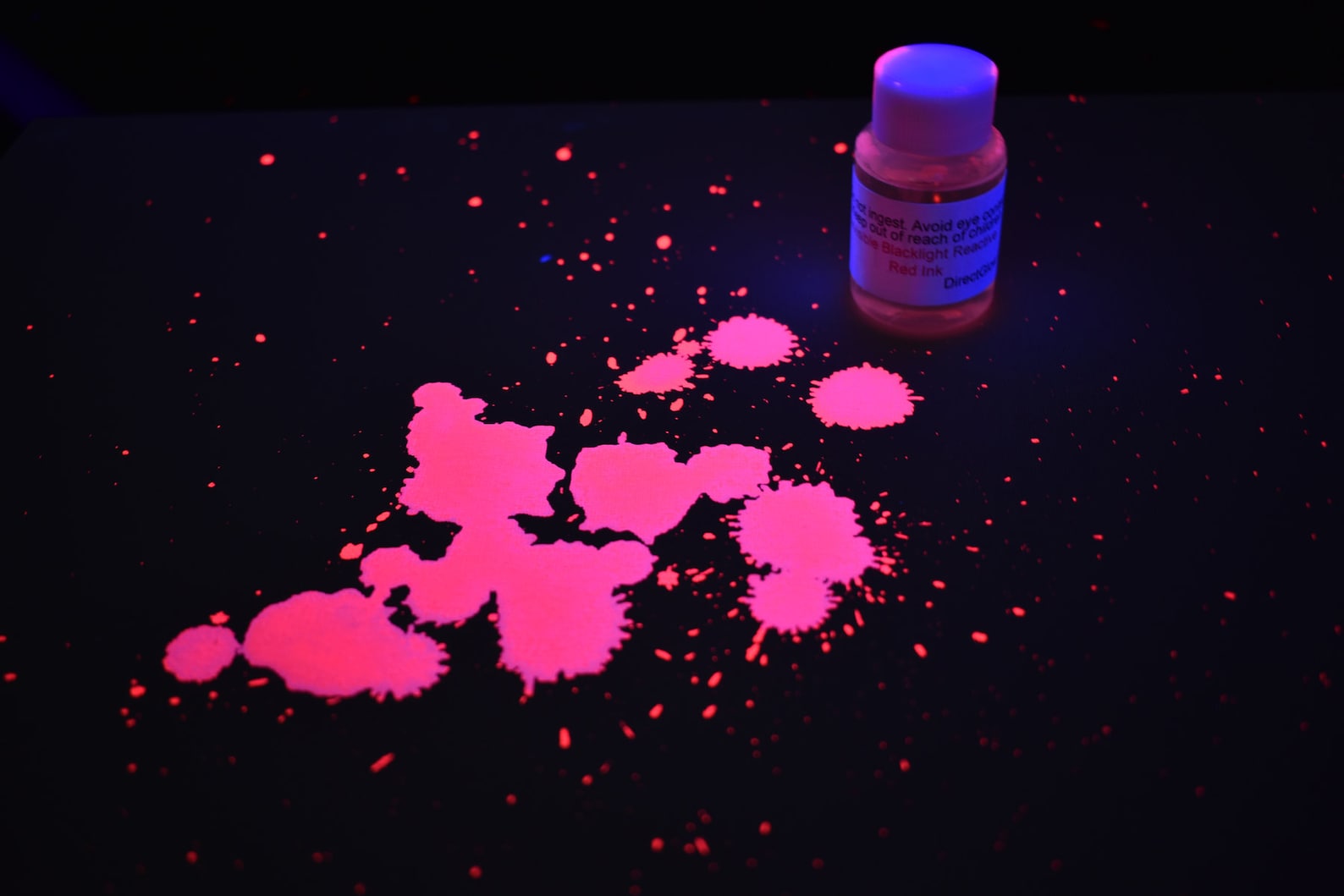 Directglow Invisible UV Blacklight Reactive Ink for Hand Stamping ...