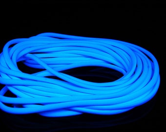 White Gloline Blacklight Reactive Luminescent Decorative Braided UV Rope Fluorescent Party Supply