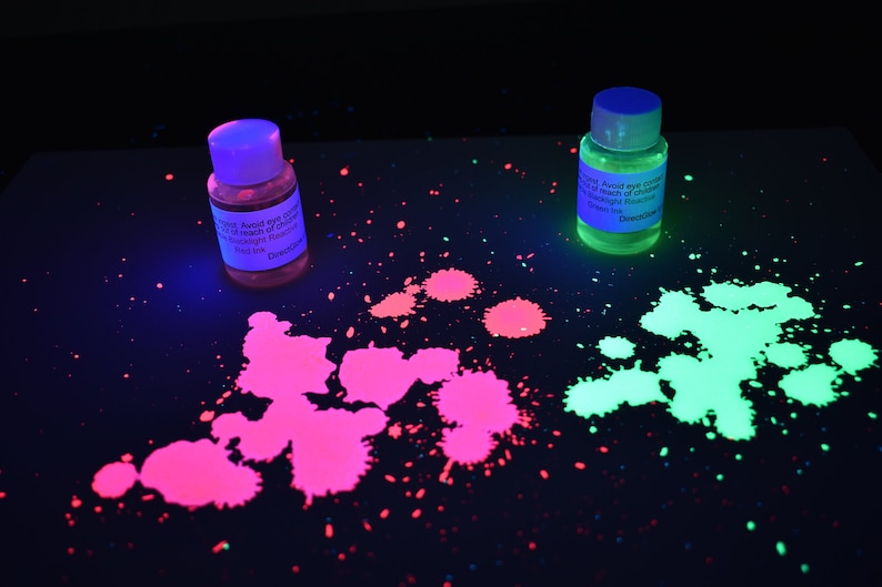Directglow Invisible UV Blacklight Reactive Ink for Hand Stamping ...