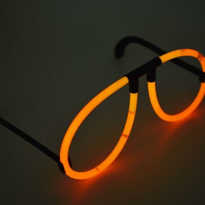Orange Glow Stick Eyeglasses With Connectors Glow in the Dark - Etsy