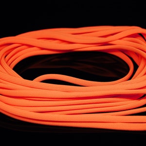Light Orange Gloline Blacklight Reactive Luminescent Decorative Braided UV Rope Fluorescent Party Supply