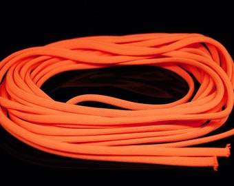 Light Orange Gloline Blacklight Reactive Luminescent Decorative Braided UV Rope Fluorescent Party Supply