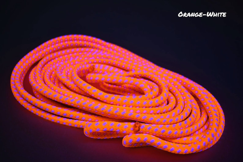 Bicolor Orange White Gloline Blacklight Reactive Luminescent Decorative ...