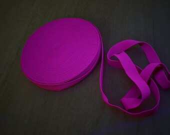 Magenta Blacklight Reactive Gloline Luminescent Braided Ribbon Decorative Fluorescent UV Glowing Party Supply