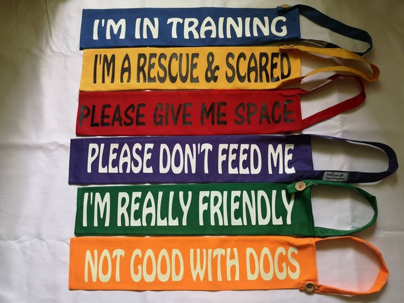 Please Give Me Space, Dog Leash Warning Sleeves, Dog Leash. Etsy UK