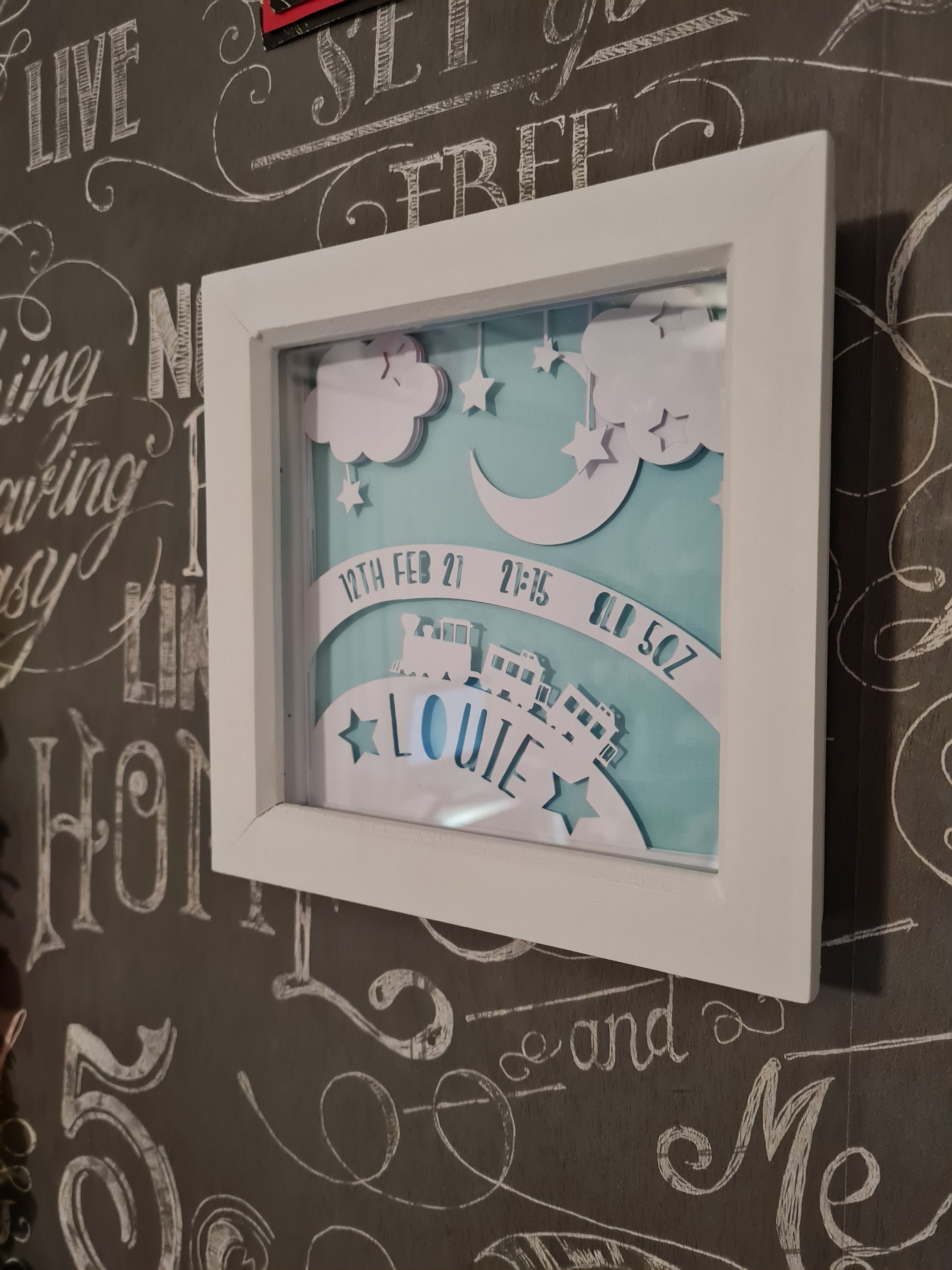Baby Boy Details Shadow Box Keepsake Gift. New Baby Etsy UK