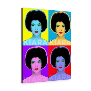 Pop Art Portrait – Andy Warhol-Inspired 4-Panel Canvas from Your Photo – Bright Custom Wall Art – Unique Gift for Him, Her, or Pet