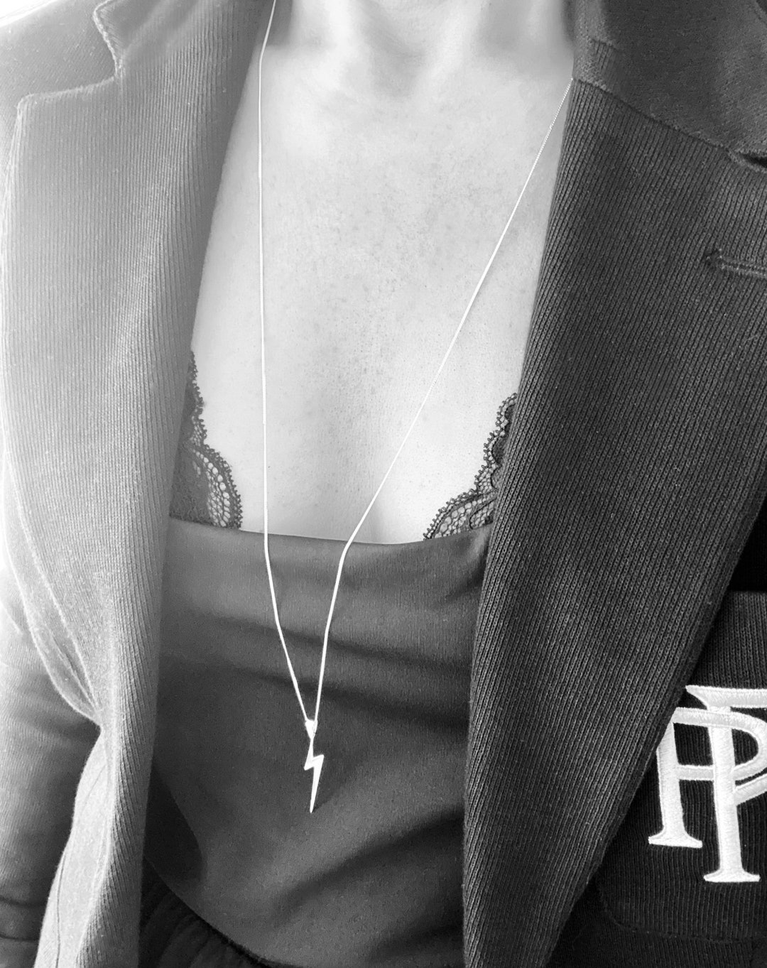 Lightning Bolt Necklace by Silver Locker Jewellery 925 Solid Etsy