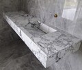 Luxury marble countertop with basin