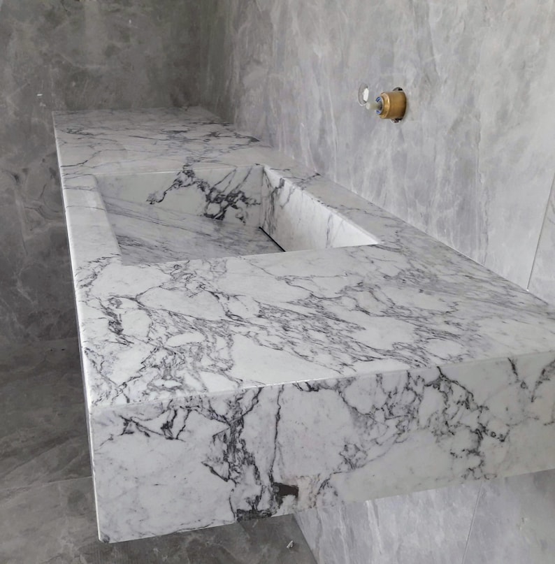 Luxury Marble Countertop With Basin Etsy