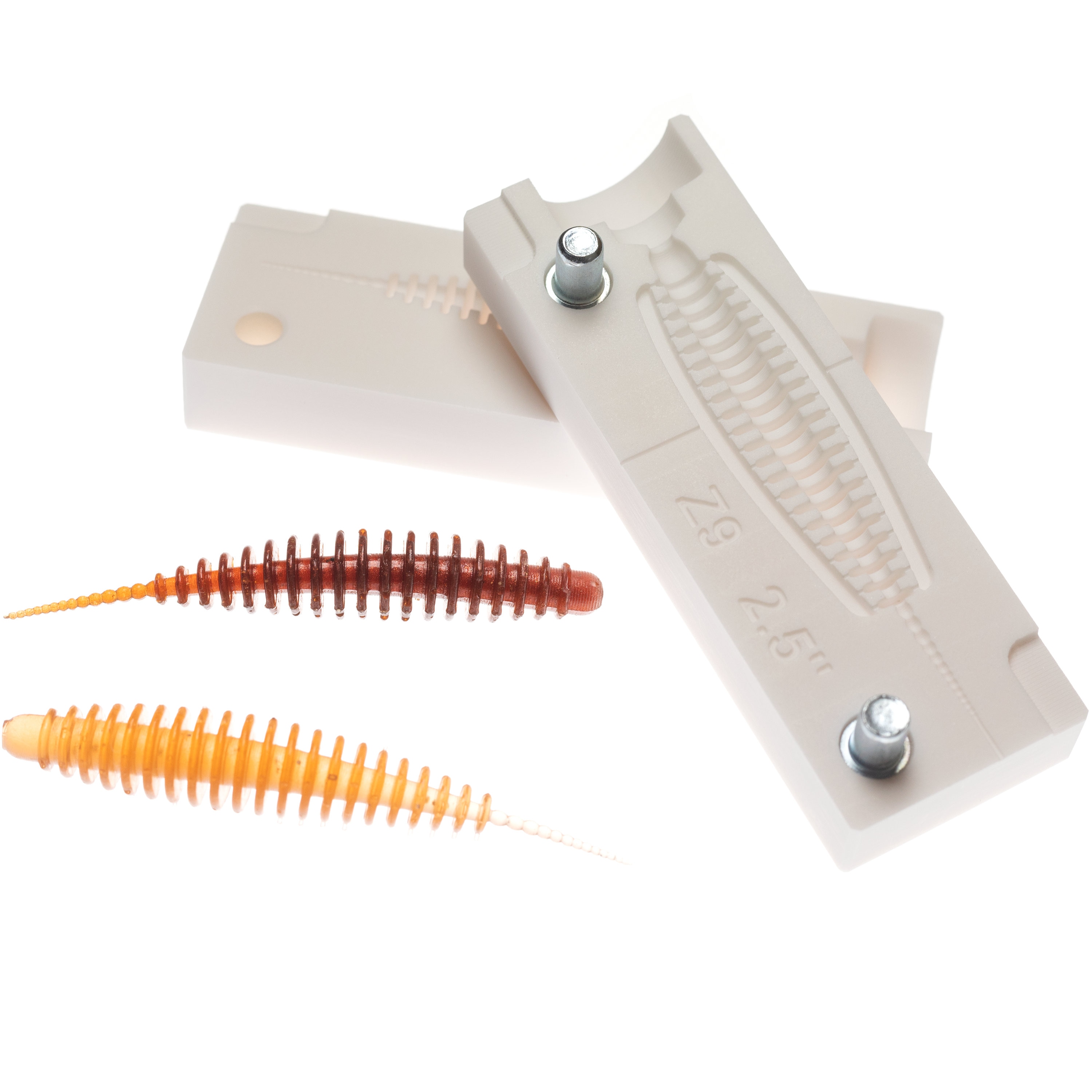 FishUp Tanta Worm Bait Mold Fishing Soft Plastic Lure 38-75 mm