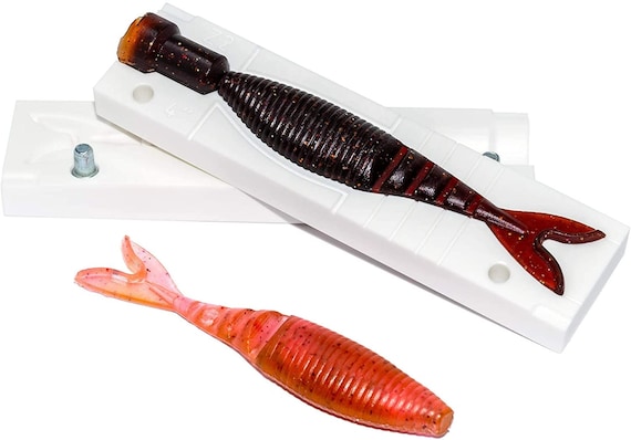 diy injection molding fishing lures Soft Lure Mold for DStroyer 5.2" Creature Flipping Bait Bugmolds USA FatFish V154-3C Bait Mold Soft